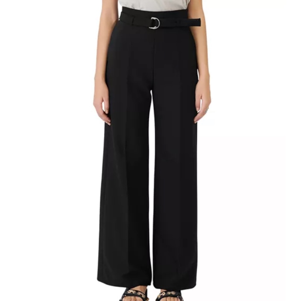 Maje Parc Wide Leg Pants in Black, Sz 0
